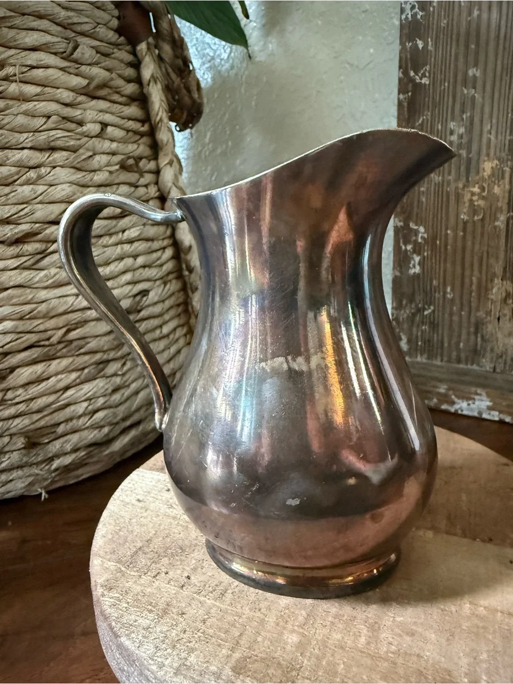 Vintage Reed And Barton  Silver Soldered 16oz. U.S.N Navy Creamer Pitcher 3600